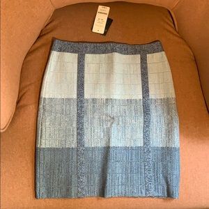 NWT  Bebe Mock Denim Bandage Skirt